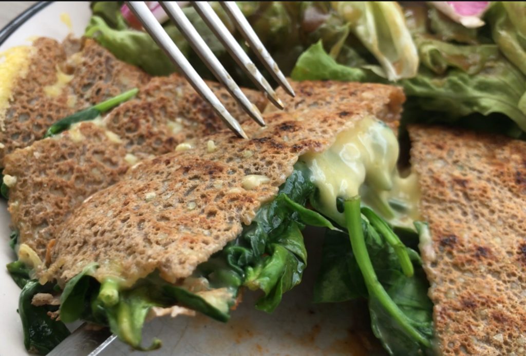 Galettes aux épinards et fromage frais