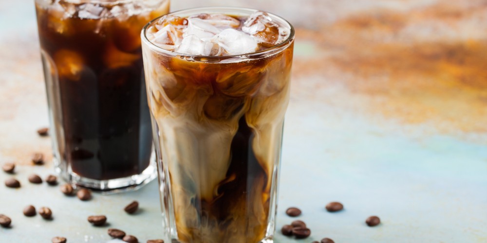 Glace au lait et au café
