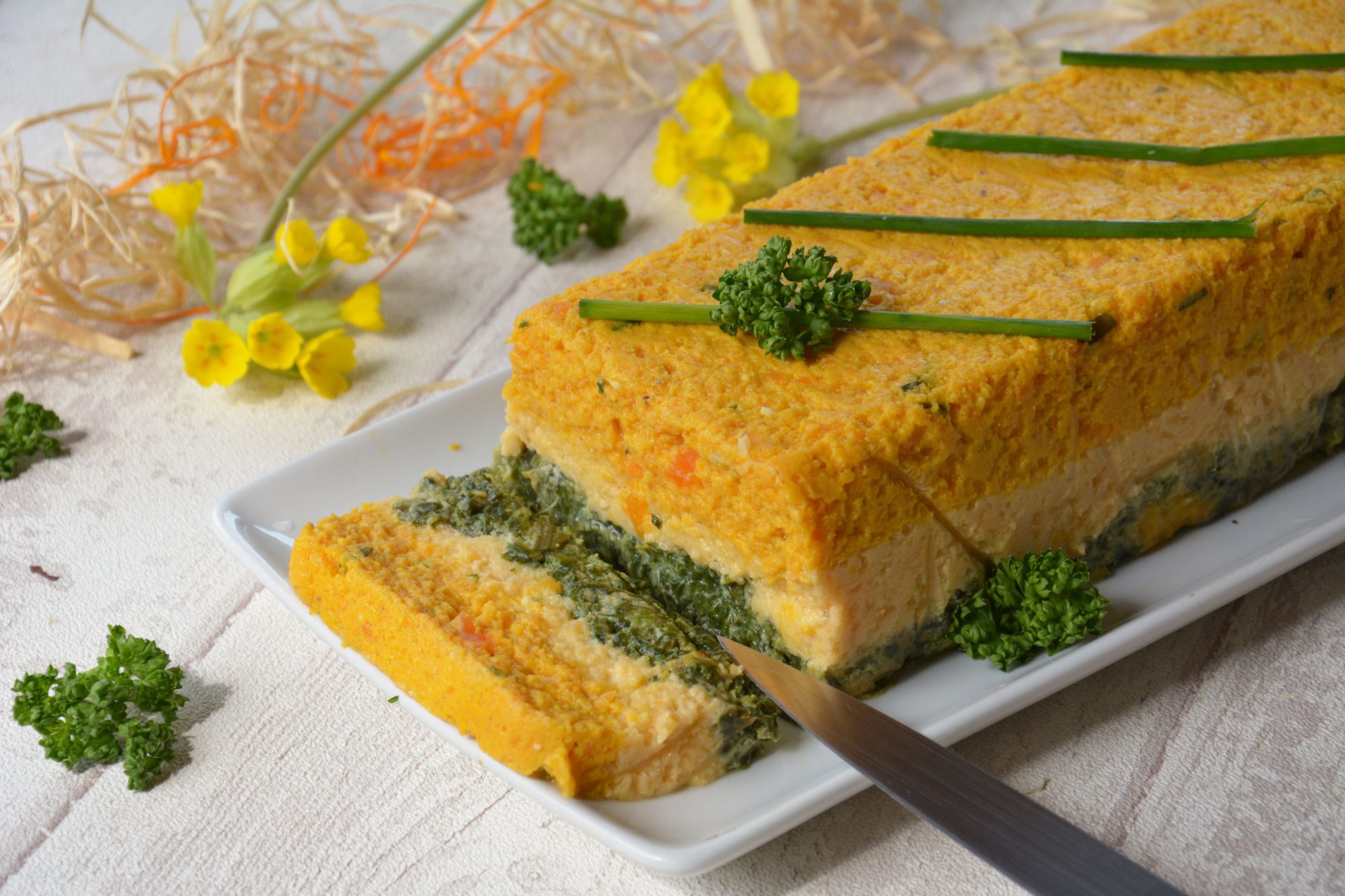 Pain de légumes printaniers