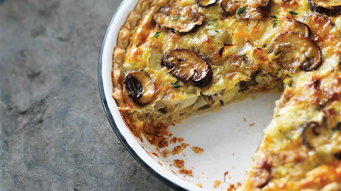 QUICHE AUX CHAMPIGNONS ET AUX POIREAUX