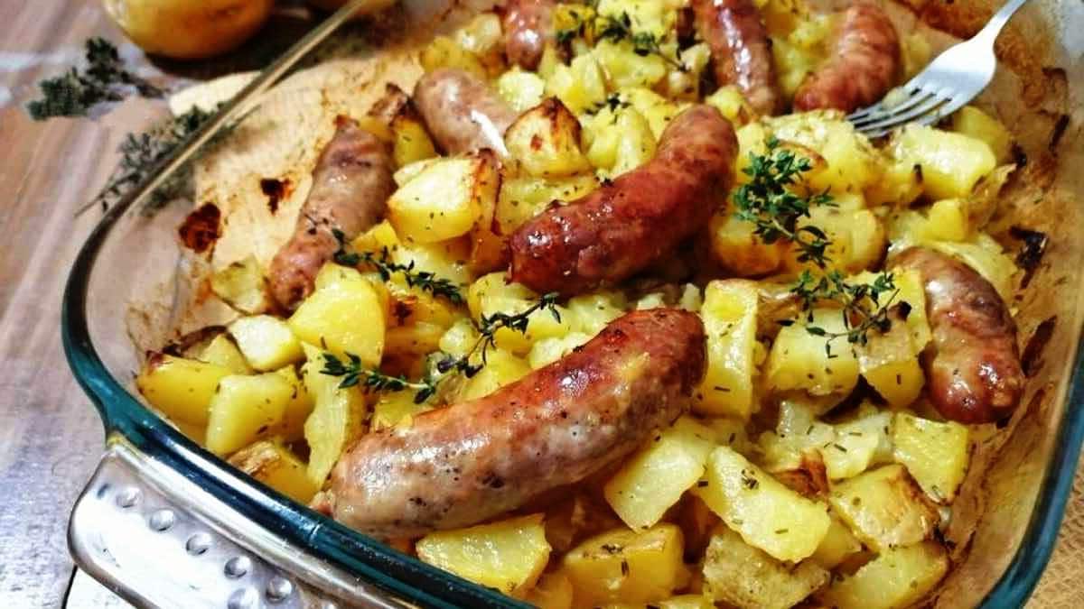 SAUCISSES AUX POMMES DE TERRE