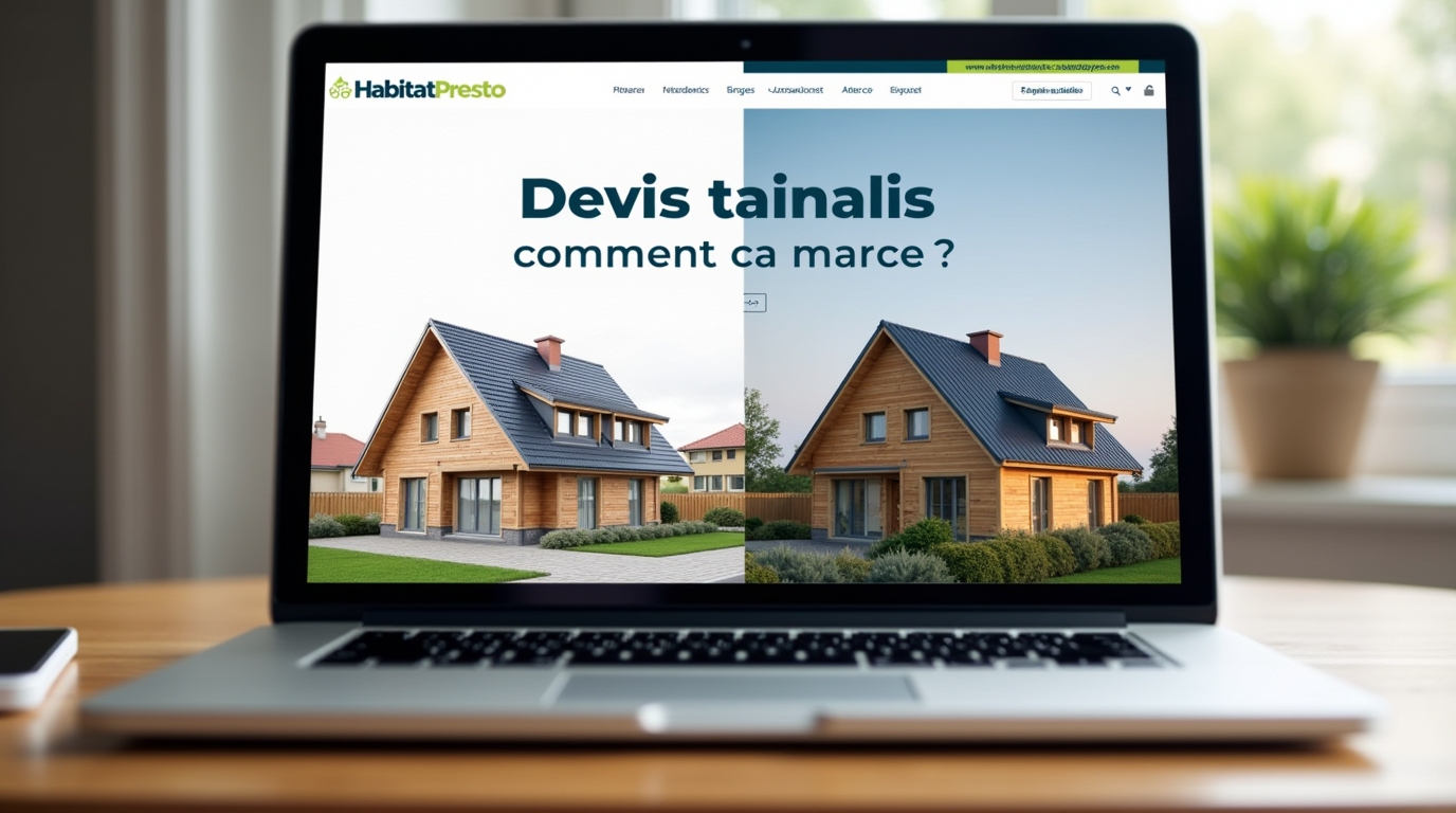 Maison en rénovation, Habitatpresto, écran ordinateur, devis travaux